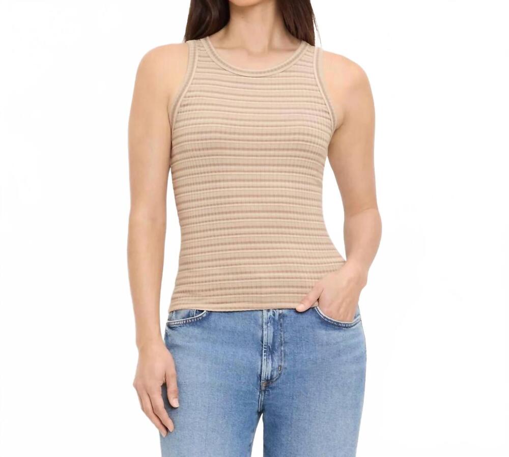 NEW MICHAEL STARS carolie ribbed tank in macadamia
